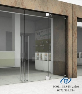 Cửa kính cường lực 2 cánh lùa trượt - Mẫu 8