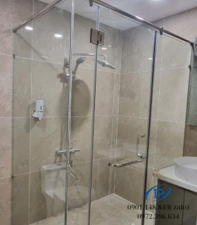 Vách ngăn phòng tắm cửa mở bản lề - Mẫu 16